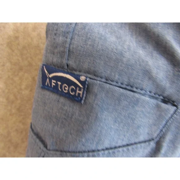 AFTCO AFTECH Mens Blue Heathered Fishing Shorts Size 38 Performance Stretch - Picture 3 of 8